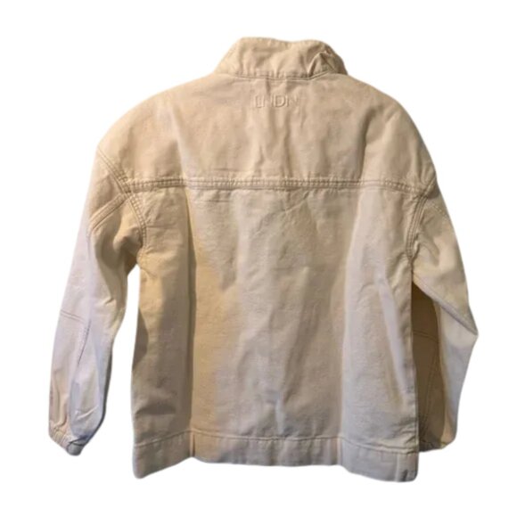 LNDN London  Natural 1/4 Zip  Pullover Oversized Denim Jacket Size XXS New - Picture 2 of 3